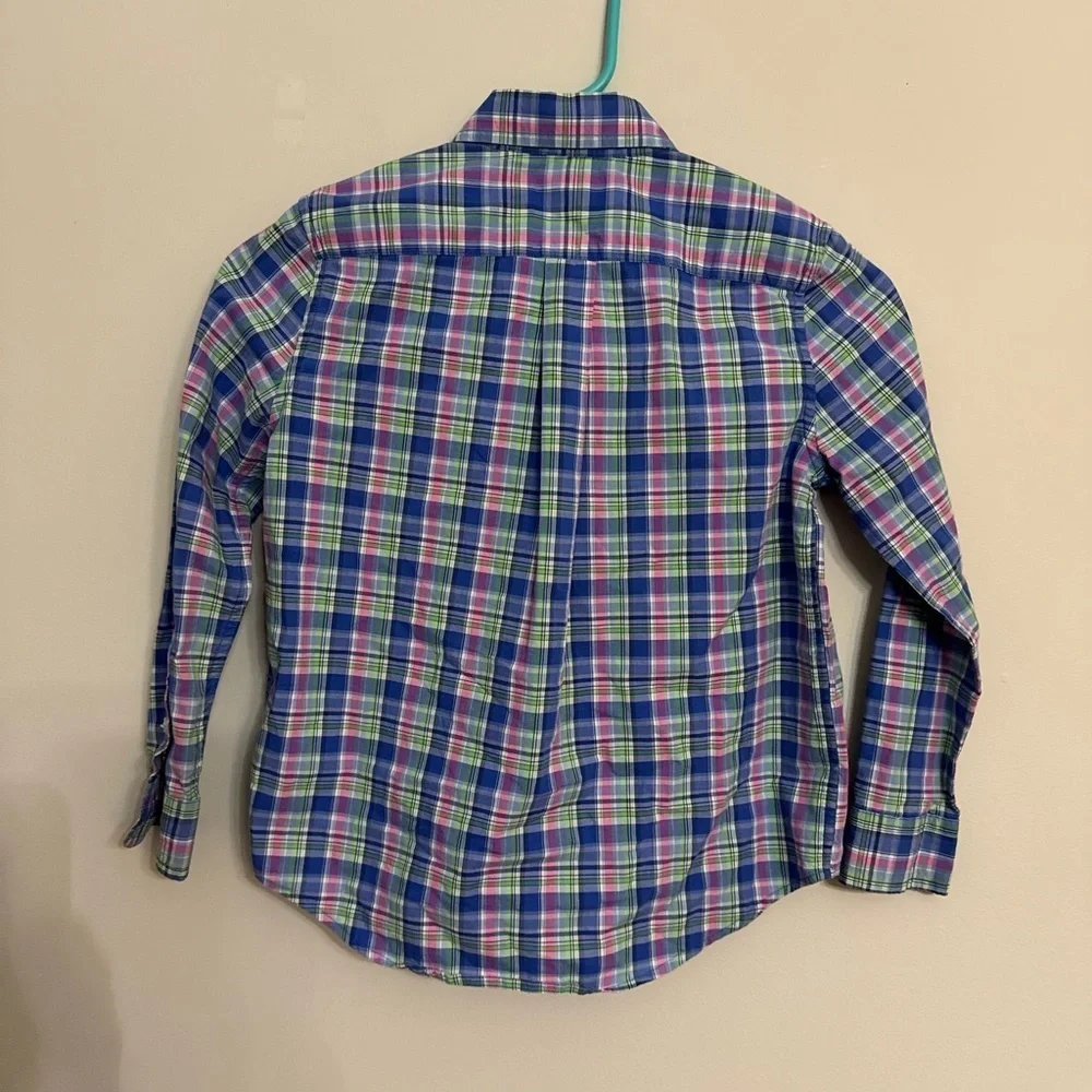 Polo Ralph Lauren boys long-sleeve plaid button-down shirt. size 6